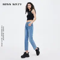 【贤哥专享】Miss Sixty春季新款含天丝牛仔裤女三环高腰显瘦直