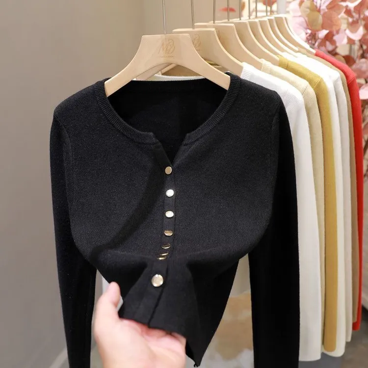 网红时尚针织开衫轻熟风秋冬气质上衣