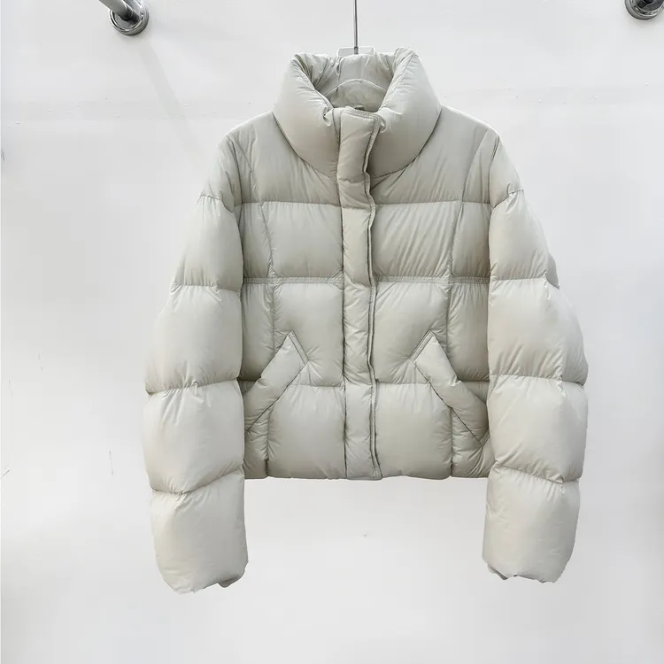 浅娅95白鸭绒立领羽绒服女短款面包服冬季外套2025年新款加厚冬装