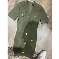 宝丫轻奢 女式百搭收腰短袖针织连衣裙B5648
