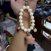 10036-白玉菩提手串挂件12mm