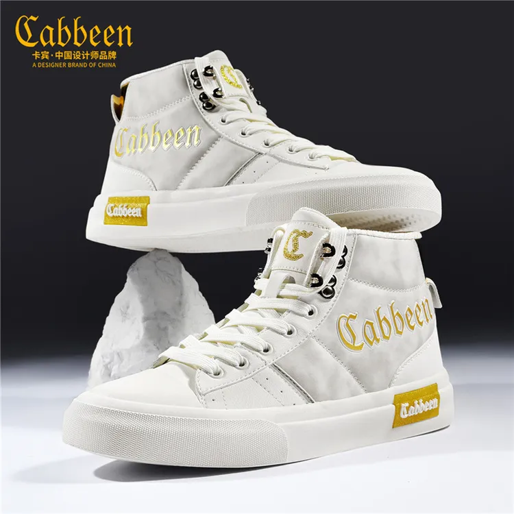 Cabbeen/卡宾男鞋秋季新款厚底增高鞋透气鞋子男潮流休闲鞋男
