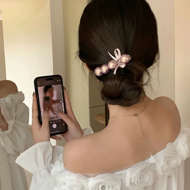 气质顶夹ins古风发饰时尚OL边夹女百搭黑茶色发夹超仙