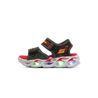 Skechers斯凯奇男童凉鞋夏小童软底闪灯鞋魔术贴沙滩鞋子400109N