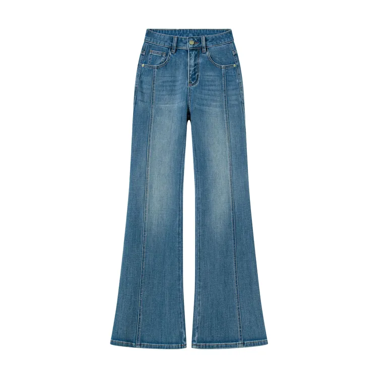 【JEANS】经典蓝·欧若风  完美弹喇牛仔裤女百搭显高女士