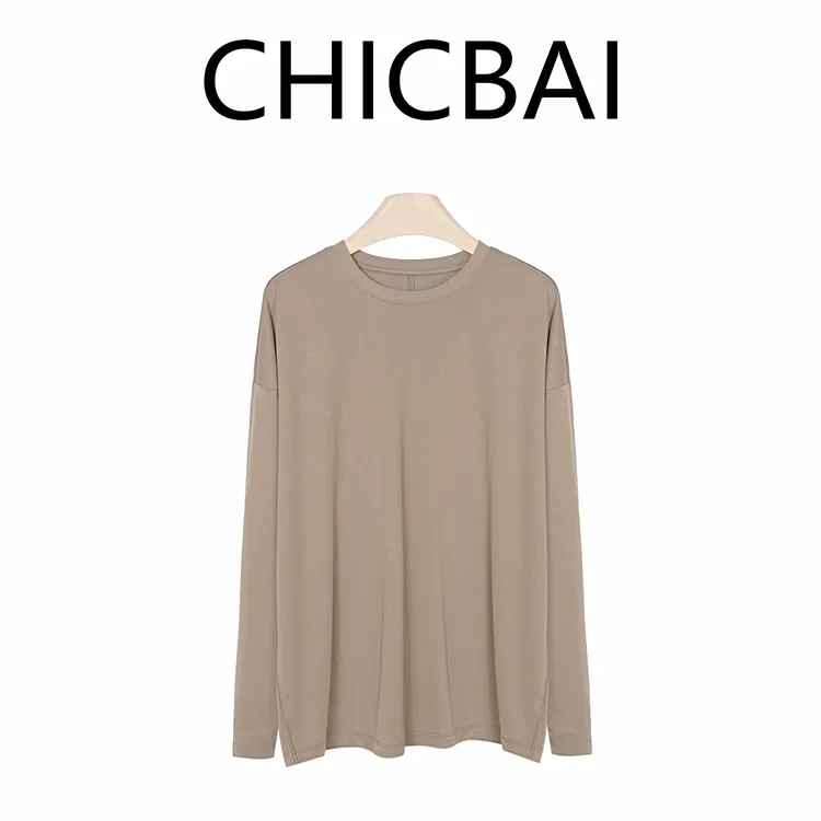 CHICBAI 未染极简莱赛尔棉混纺通勤T 告别廉价感慵懒打底衫