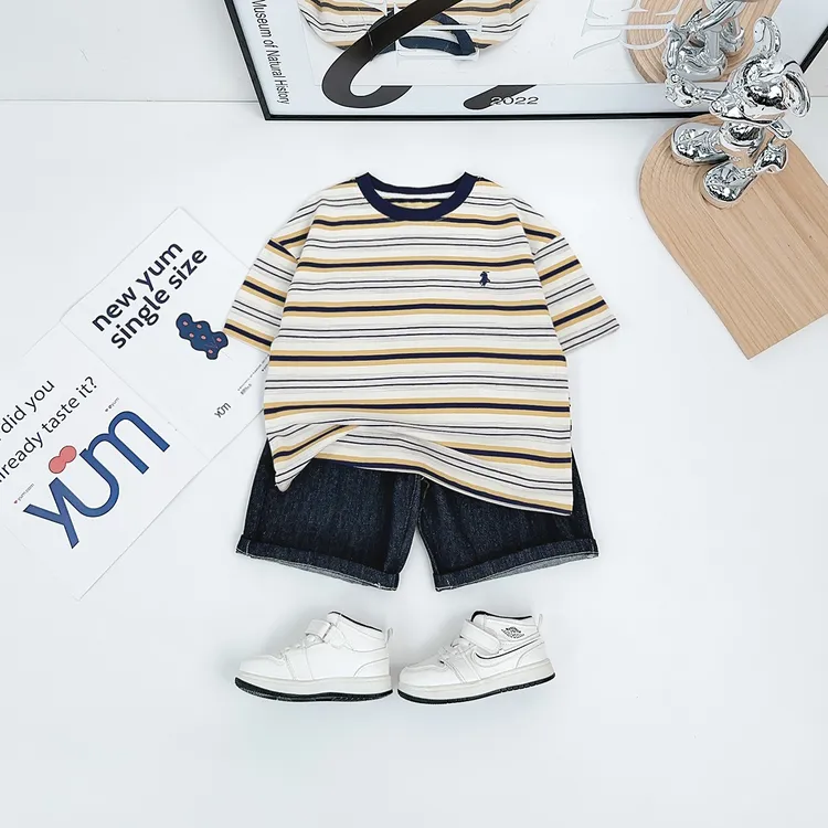 儿童短袖T恤夏季男童上衣2025新款夏季宝宝 DMC7737 悠悠童话童装