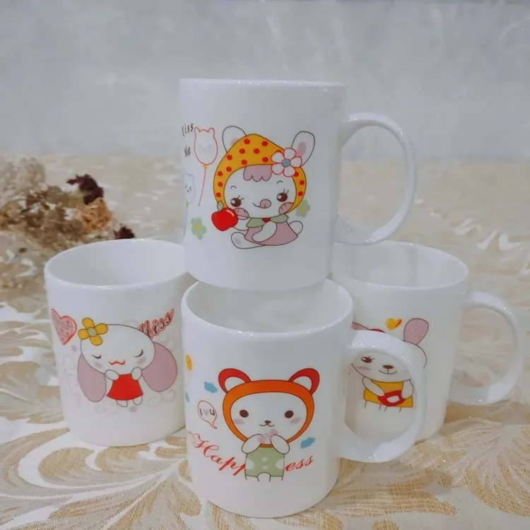 骨质瓷水杯马克杯儿童水杯家用水杯情侣杯创意杯子可爱陶瓷喝水杯