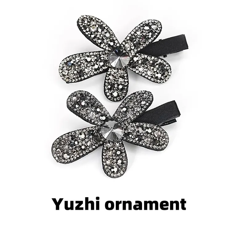 鸭嘴夹女法式日韩边夹千金风发夹气质头饰满钻韩系