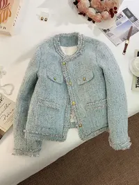 【女王洛克】韩版小香风圈圈毛90绒羽绒服洋气减龄短款外套LK82690