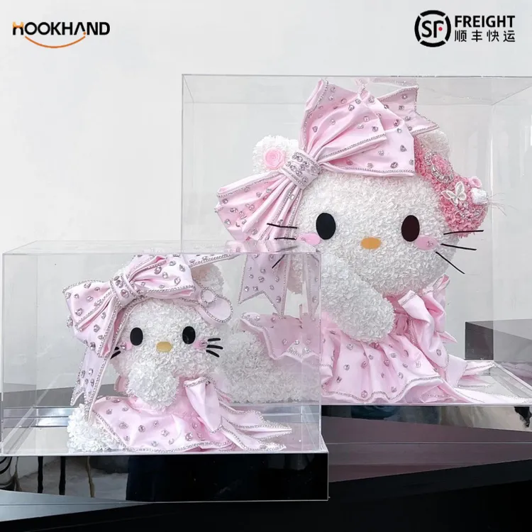 网红永生花hellokitty真花可爱独角兽KT摆件七夕送女友生日礼物