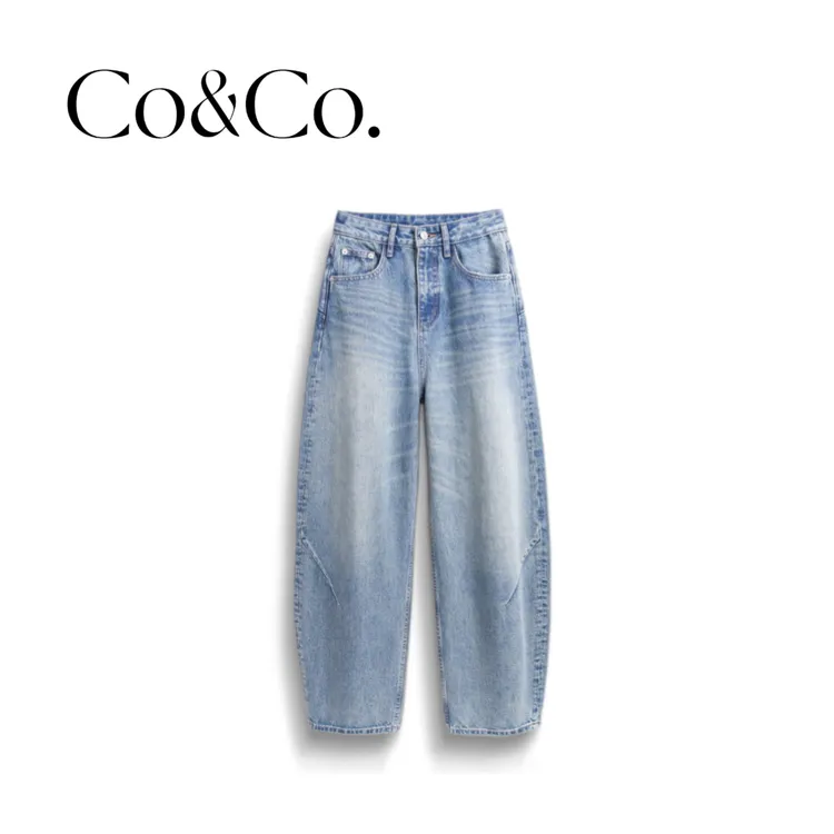 Co&Co.「修腿神裤」”100%棉“经典水洗蓝弯刀牛仔裤显瘦镰刀裤女1929