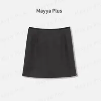 【报恩裙】Mayya Plus麦芽定制秋冬新款高腰毛呢A字半身裙32546656