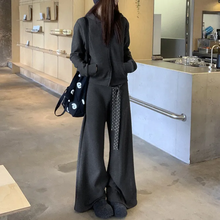 【七颗虾滑】冬季韩系氛围感休闲短外套254H4781+休闲裤254H4781-X