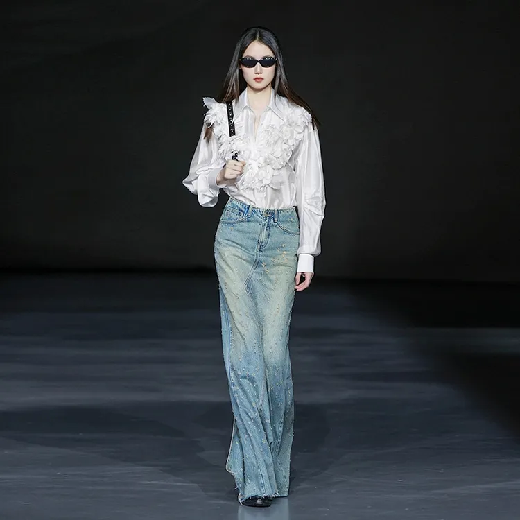 MAGGIE MA马婧千金清冷感贵系衣服小众炸街高级感女装衬衫303S