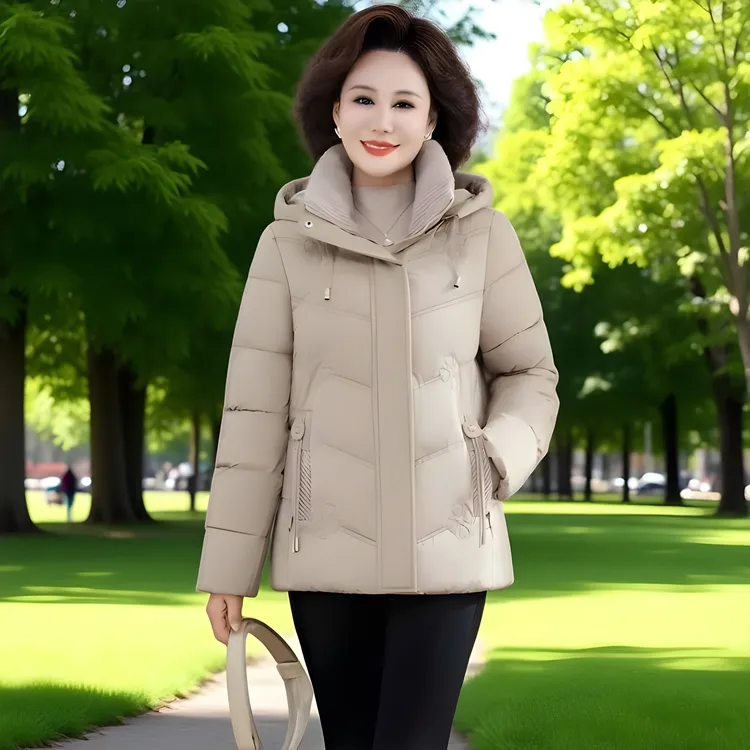 新款中老年冬季大码妈妈短款棉衣棉服时尚洋气棉袄冬装加厚外套