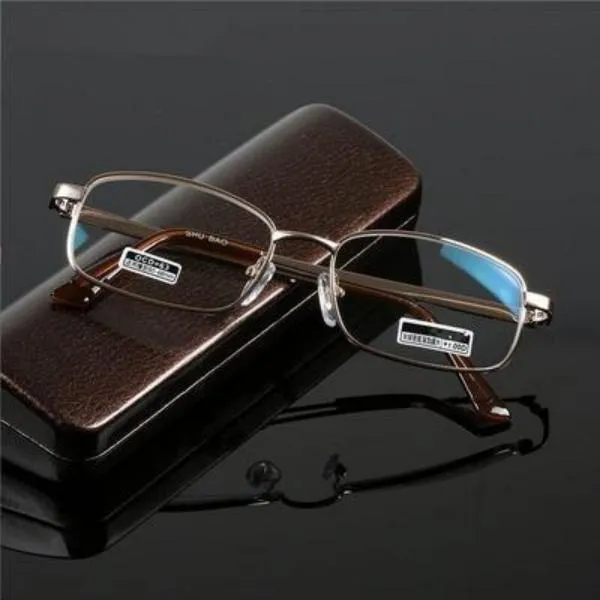 老花镜男女款中老年高清镜片养眼护目眼镜时尚老花眼镜超轻方框