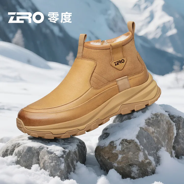 ZRO零度男士加绒保暖时尚休闲雪地靴户外防滑男士冬季时装靴55098
