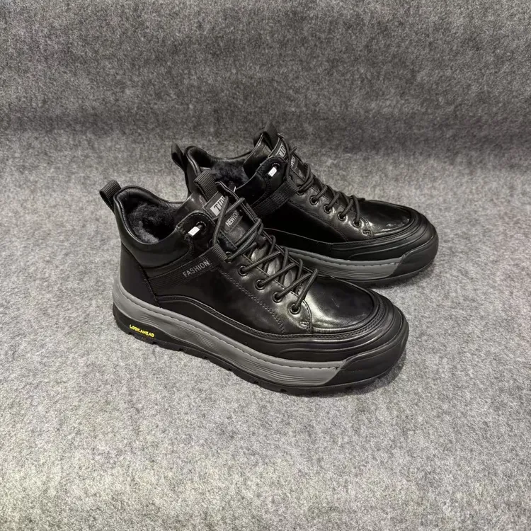 609加厚保暖皮毛鞋男款大棉鞋