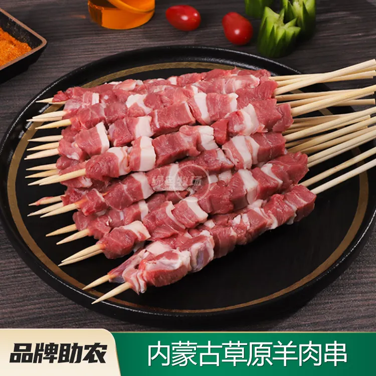 内蒙古草原羊肉串苏尼特原切锡林郭勒散养羔羊烧烤食材精选羊肉串