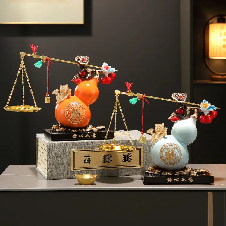 【师傅推荐】中式摆件称心如意葫芦摆件办公室客厅高级感装饰品新房