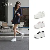 【TATA/他她】2025秋女厚底休闲板鞋小白鞋新款GCD07CM5