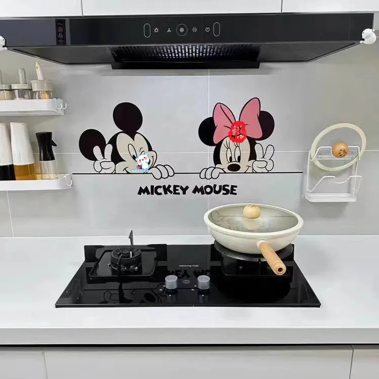 大号新款非偏包邮可爱防油贴纸厨房灶台油烟机墙面装饰贴纸送刮板