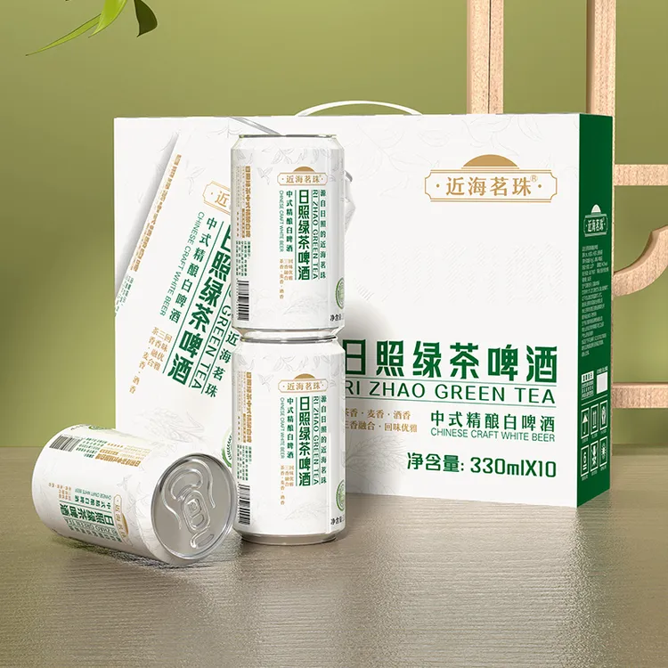 日照绿茶啤酒近海茗珠中式精酿白啤酒330毫升装原麦汁浓度11°P