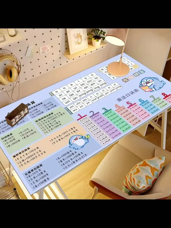 小学生书桌垫环保护眼皮革防油防滑免洗写字台可擦垫子写字桌面垫