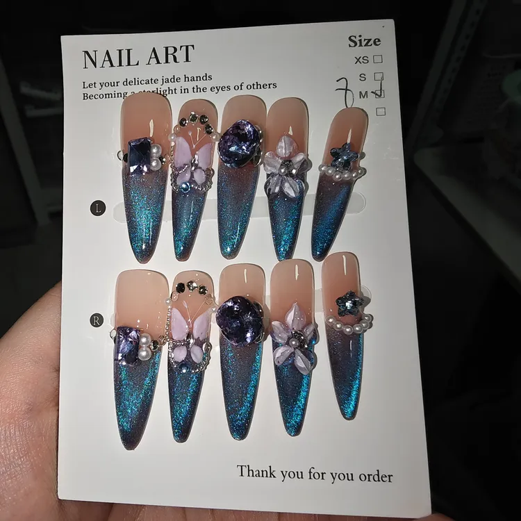 东洲手工穿戴甲图片款式