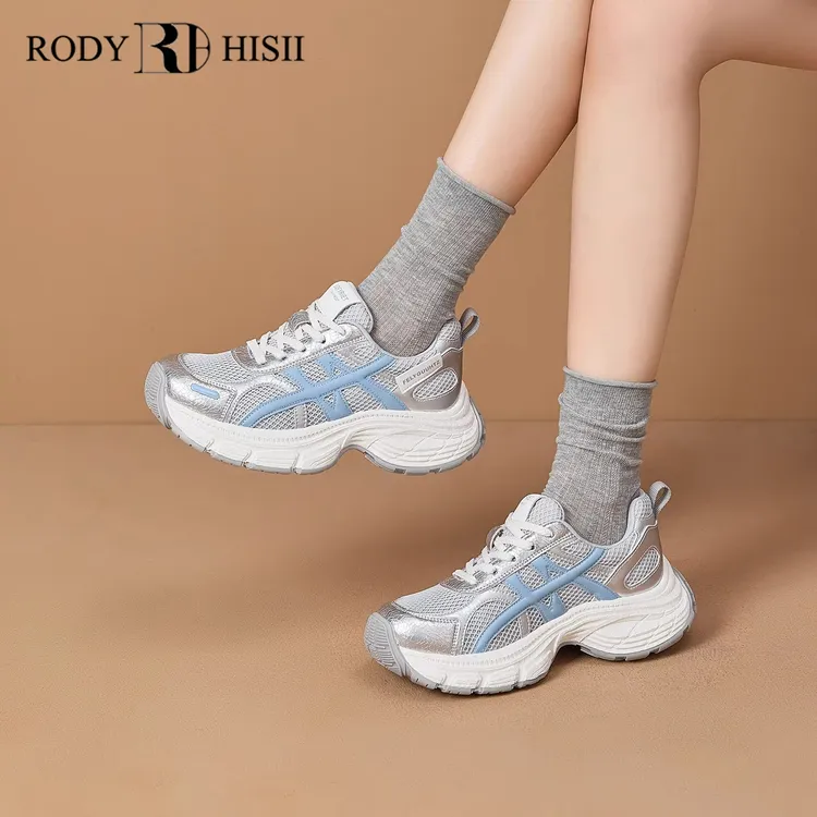 网面老爹鞋透气阿甘鞋女新款夏季百搭小众鞋子