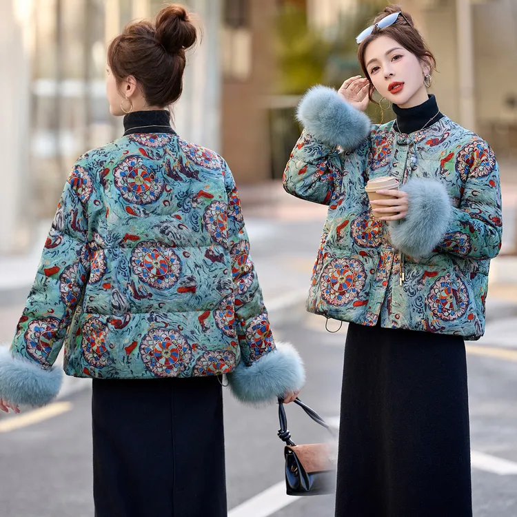 新中式国风羽绒服女短款2025冬季新款流行爆款小个子加厚高级外套