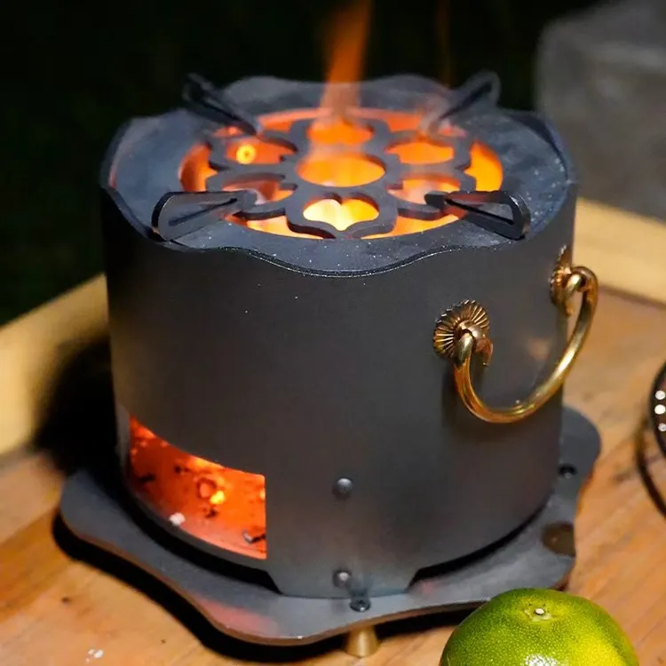 东初碳火煮茶炉煎肉炉火锅炉围炉煮茶炉+烤网内胆防烫叉