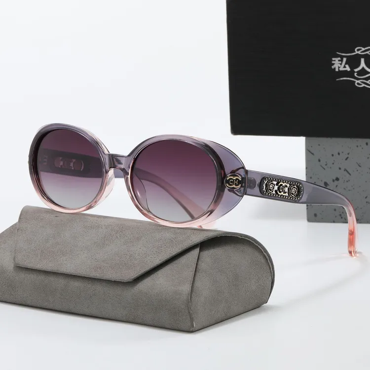 新款圆框外贸女士墨镜高级感偏光开车欧美太阳镜防紫外线