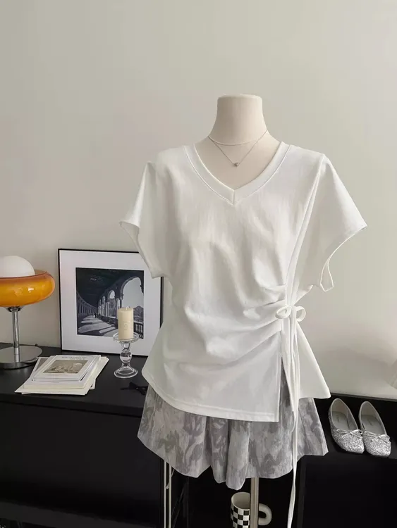 T恤夏季新款修身短款女生短袖女款爆款2025新款短袖t恤上衣衣服潮