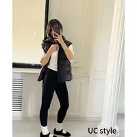 【UCSTYLE】‘小泡芙’新国标白鸭绒纯色羽绒连帽马甲主播穿S码
