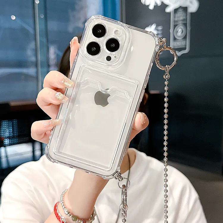 苹果iPhone17promax/16/15/14/13手机壳卡包卡套插卡透明壳12防摔