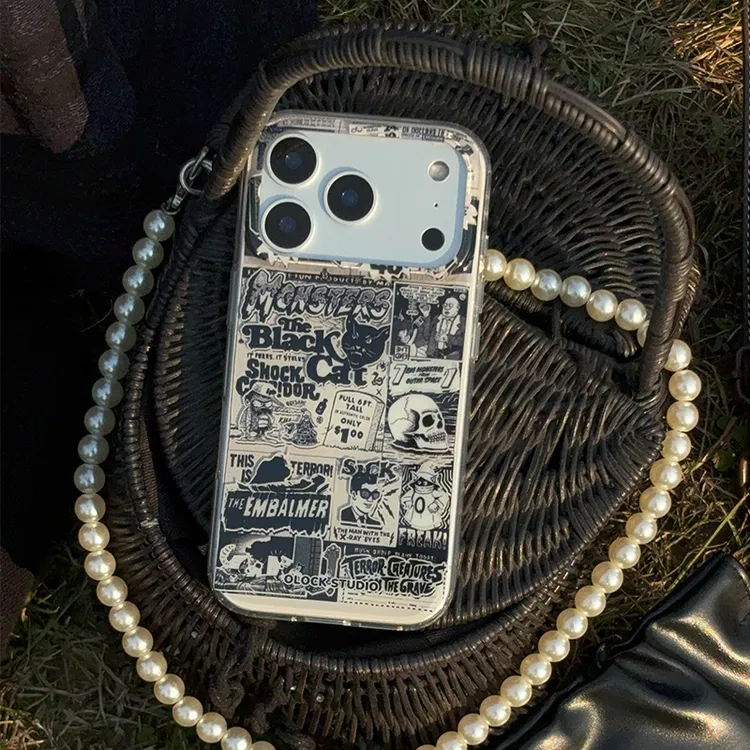 OLOCK 黑白漫画 适用iphone苹果磁吸17手机壳plus1314/1516pormax