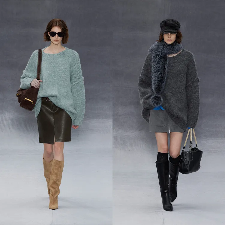 Randpickée touch系列oversize圆领毛衣