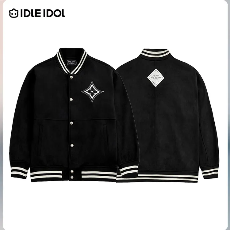 IDLE IDOL时尚潮流百搭休闲运动宽松刺绣高级感轻奢夹克外套