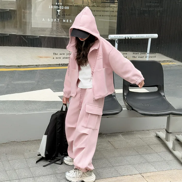 简约潮牌店铺儿童服装2025年新款衣服女童装秋装套装6-12岁高级感