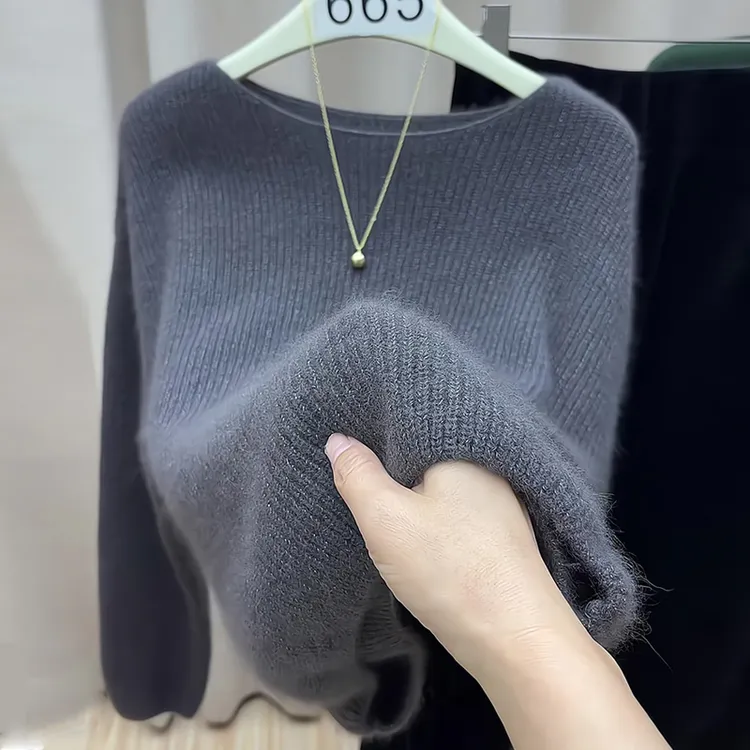 网红亮丝针织上衣女2025新款宽松显瘦秋冬百搭毛衣气质打底羊毛衫