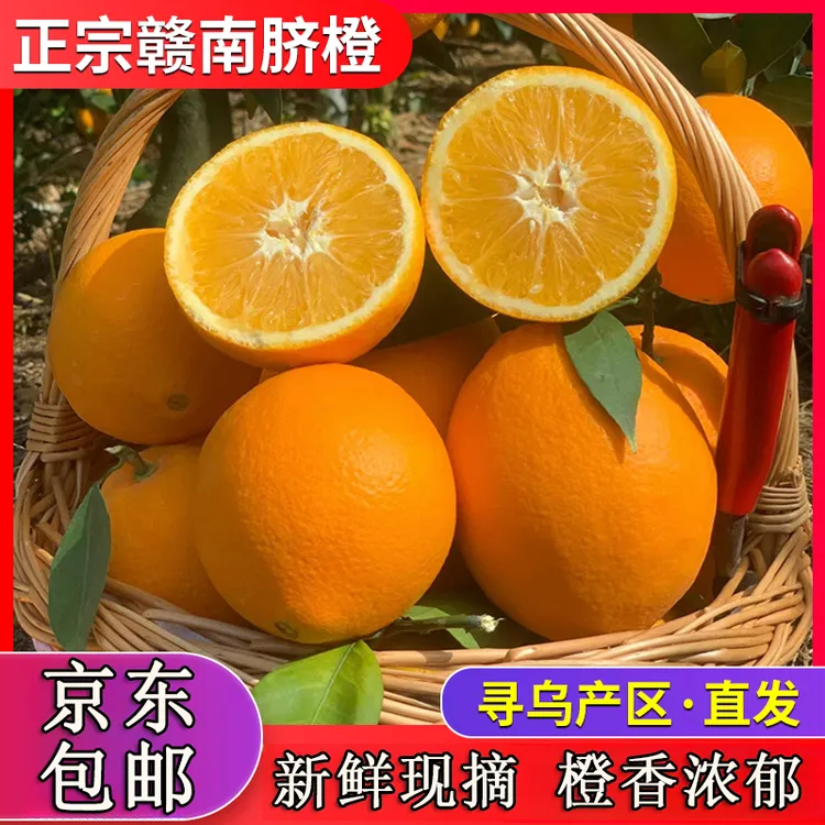 【京东包邮】正宗江西赣南早脐橙新鲜现摘孕妇水果好吃大果送礼橙子