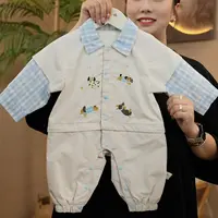 新款秋季婴幼儿拉链可拆卸连身衣外套宝宝秋天哈衣儿童秋季外出服