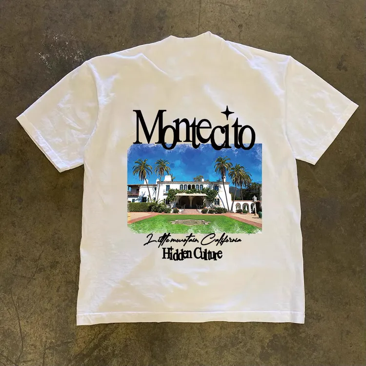 夏季短袖t恤男女ins潮流城市风景港风国潮宽松上衣服潮牌纯棉半袖