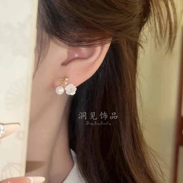   【樱珠花影】饰品ins风耳饰甜美耳钉极简风百搭女ES569