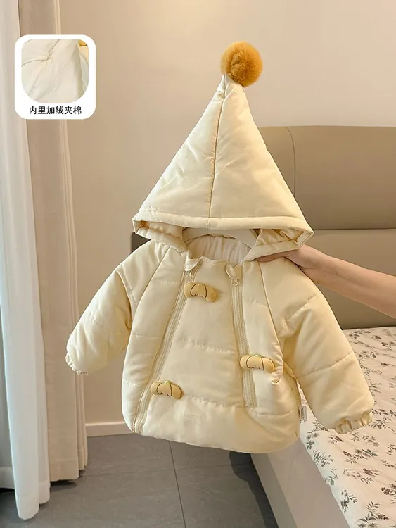 婴儿衣服女童棉衣外套秋冬装儿童女宝宝棉袄上衣保暖洋气韩版外套