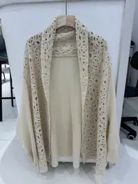 【U.M】雪域手工桑蚕丝驼绒针织羊绒披肩气质百搭
