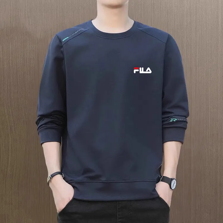 【奥莱撤柜】圆领卫衣男士秋冬新款加肥加大码套头加绒加厚长袖t恤