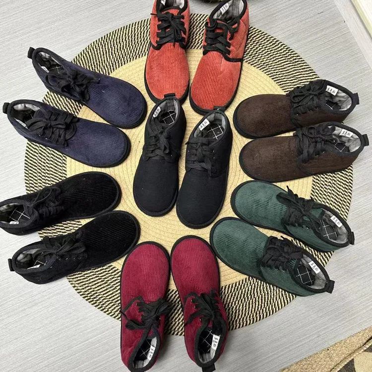 JQ 冬季手工定制条绒加厚棉花棉鞋北方过冬棉鞋